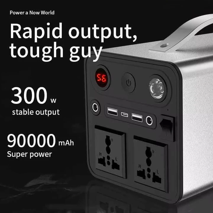 Portable Solar Generator Portable Charger 600W 1200W Power Supply Lithium Camping Solar Power Station