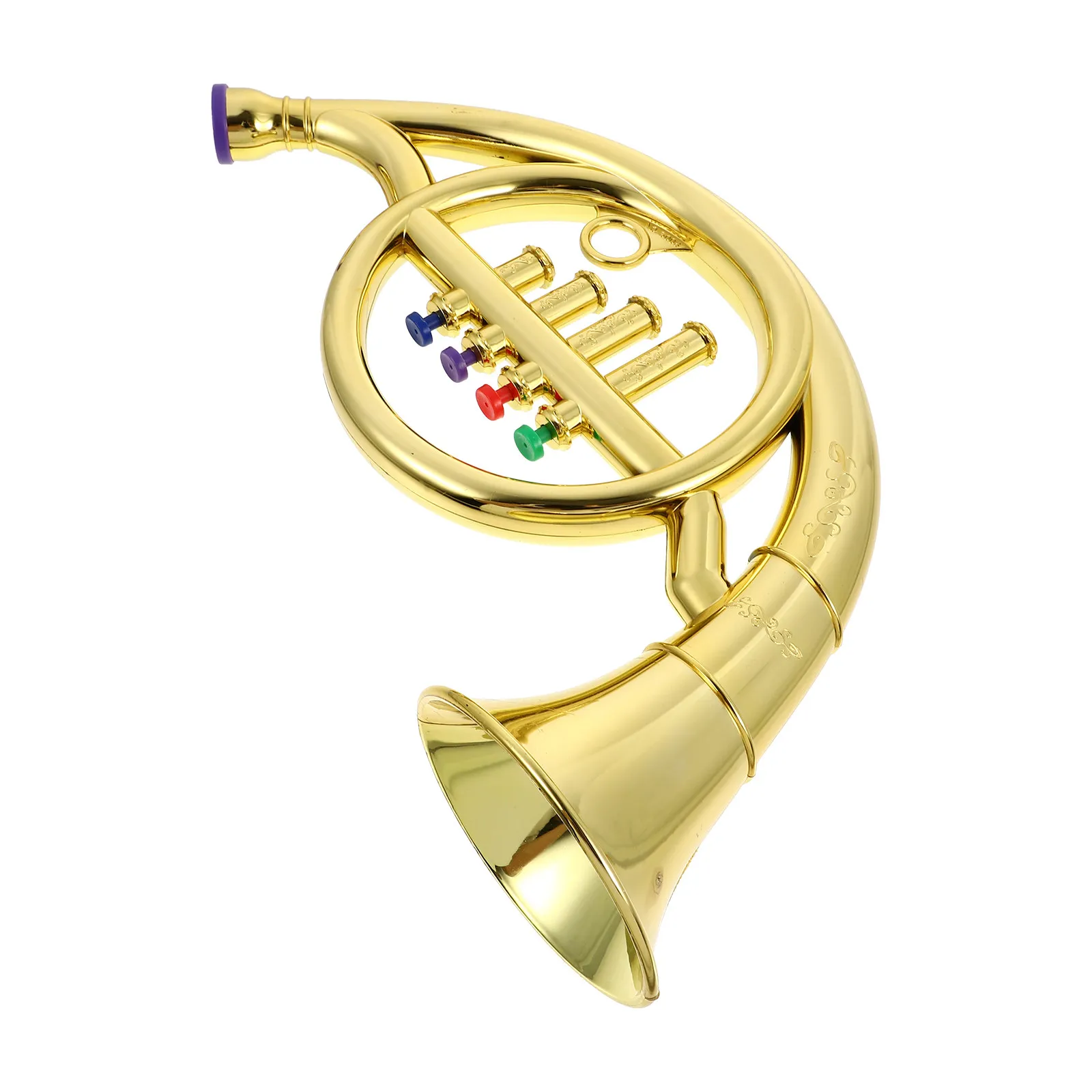 1pcs-simulated-french-horn-lifelike-performance-prop-educational-musical-instrument-for-kids-children-gift-decoration