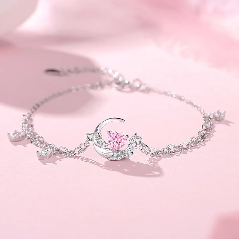 

Цепочка женская из серебра 925 пробы с кубическим цирконием