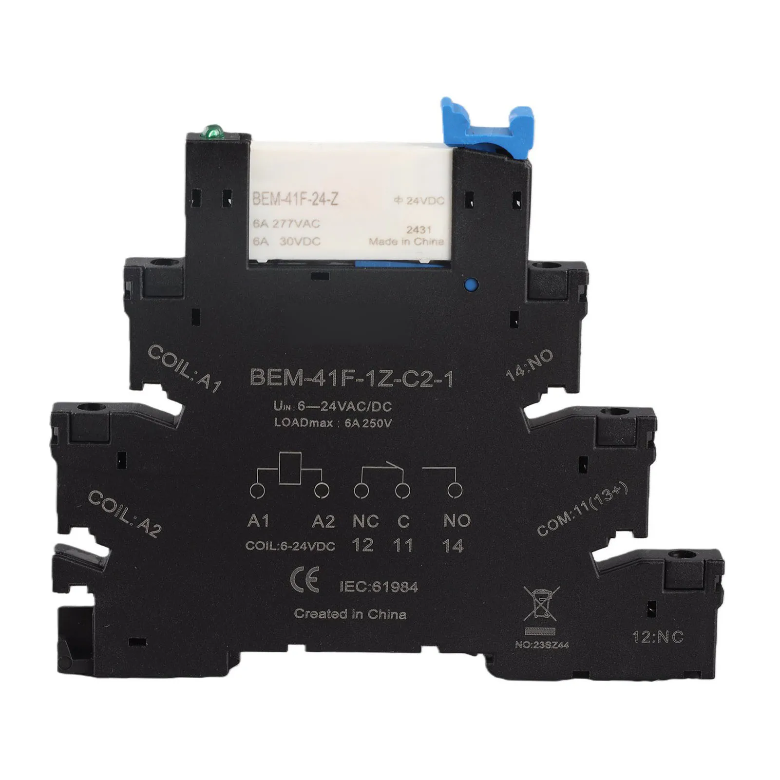 Control AC Ultra Thin Relay DIN Rail Mount  State Relay Module SPDT Contact 6A 6‑24V SPDT Thin Relay Ultra Thin Relay