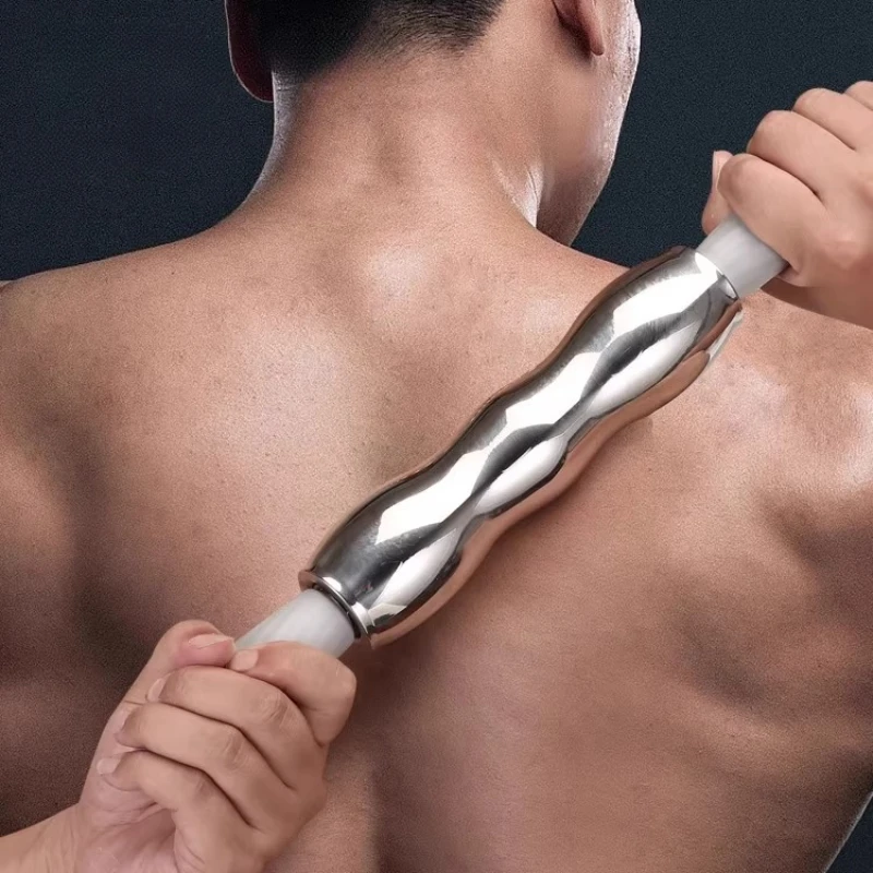 

Stainless Steel Massage Roller Slim Calf Muscle Relaxation Fascia Stick Lumbar Spine Soothing Yoga Equipment Body Massagers