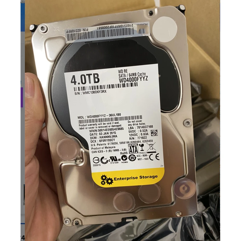 WD4000FYYZ 4T 3.5" Monitoring Desktop Hard Disk Enterprise Server 7200 RPM