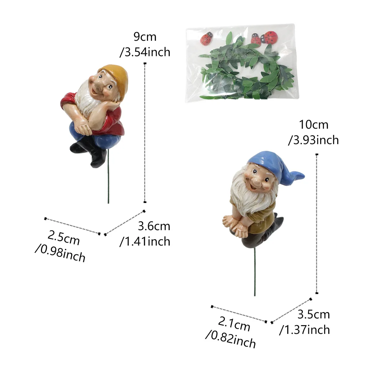 Whimsical Dwarf Planter Decor - Resin Garden Accent for Balcony & Patio