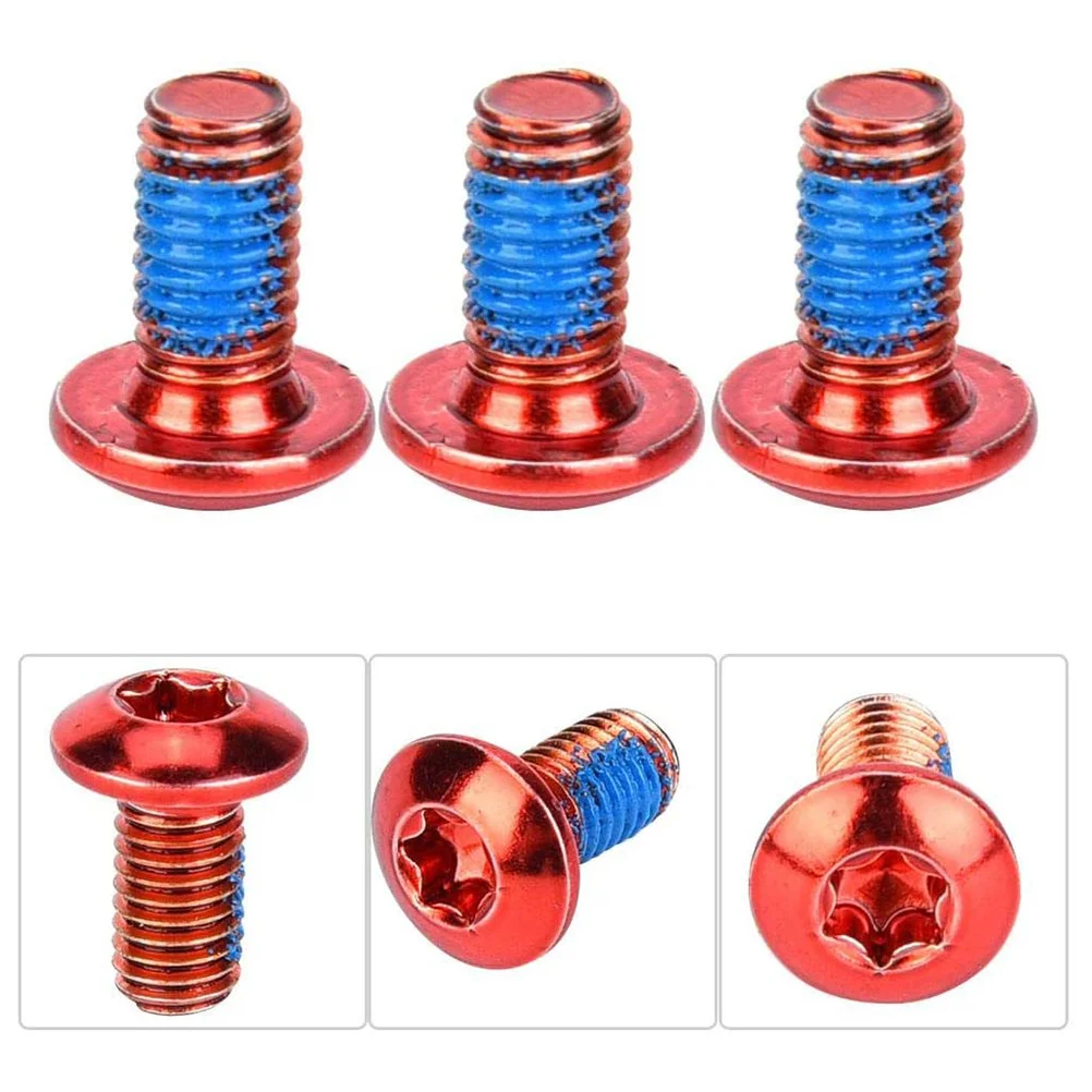 

Bicycle Screws Titanium Steel Brake Pad Screw Set For E-Bike Road Bike Front Rear 6-Bolt Disc Brake Rotor Fixing