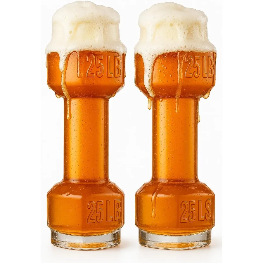 

Giant DumbbellShaped Beer Glasses 26oz for Weightlifting Enthusiasts and Fitness Fans Funny Large Capacity Drinking Mugs Ideal