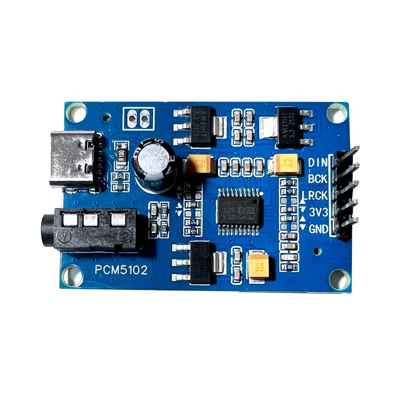 PCM5102A I2S Digital Audio DAC Decoder Board Stereo AUX Analog Output Hi-Fi Sound Quality Plug-and-Play for Arduino / MP3 Player