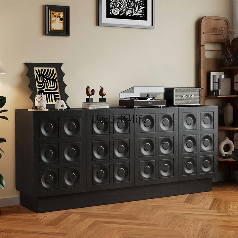 

03.Medieval side cabinet surprise quiet wind creative locker retro style living room entrance cabinet