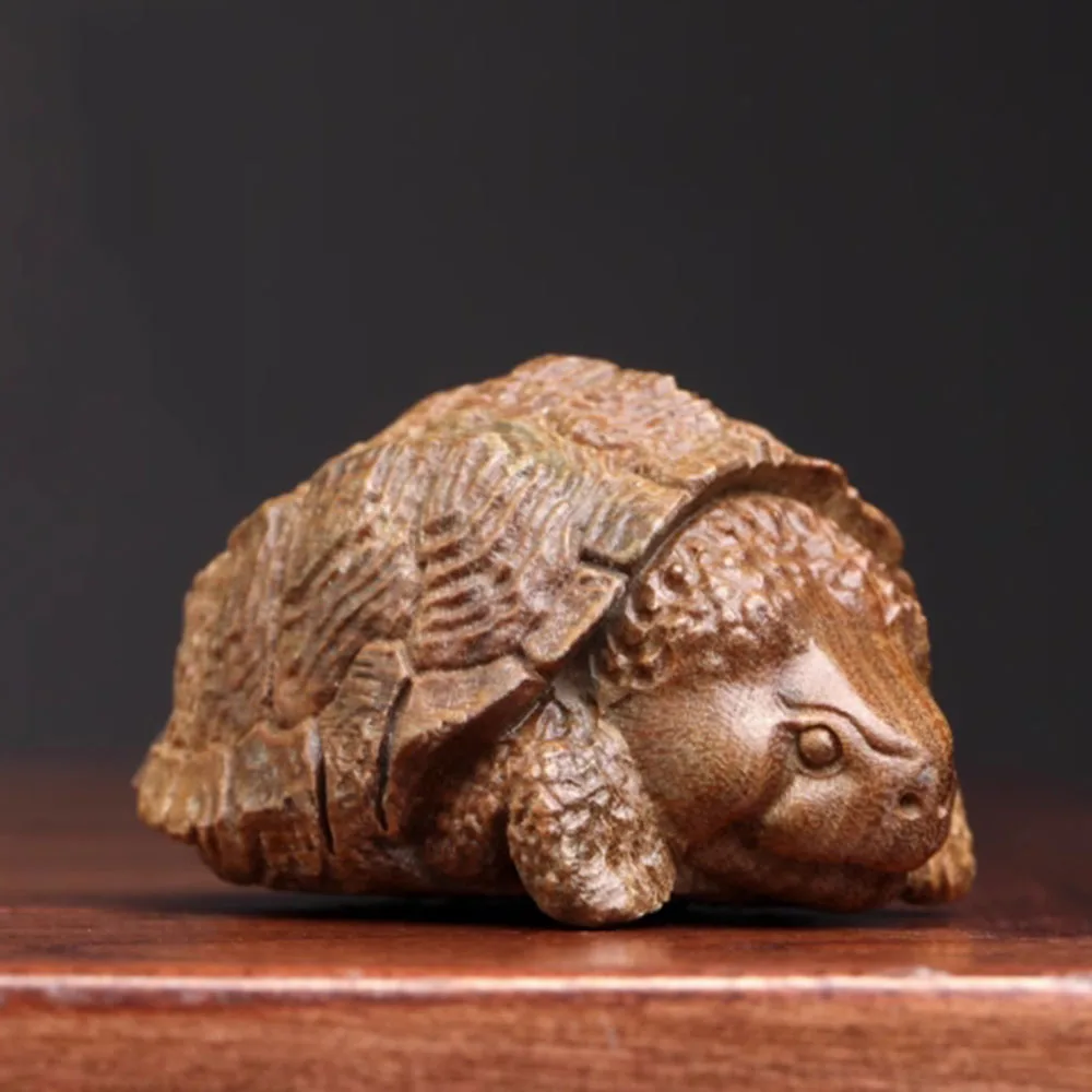 JW148- 5 CM Longevity Turtle Green Sandalwood Sculpture Mascot Animal Figurine Decoration Craft Gift Miniatur Ornaments