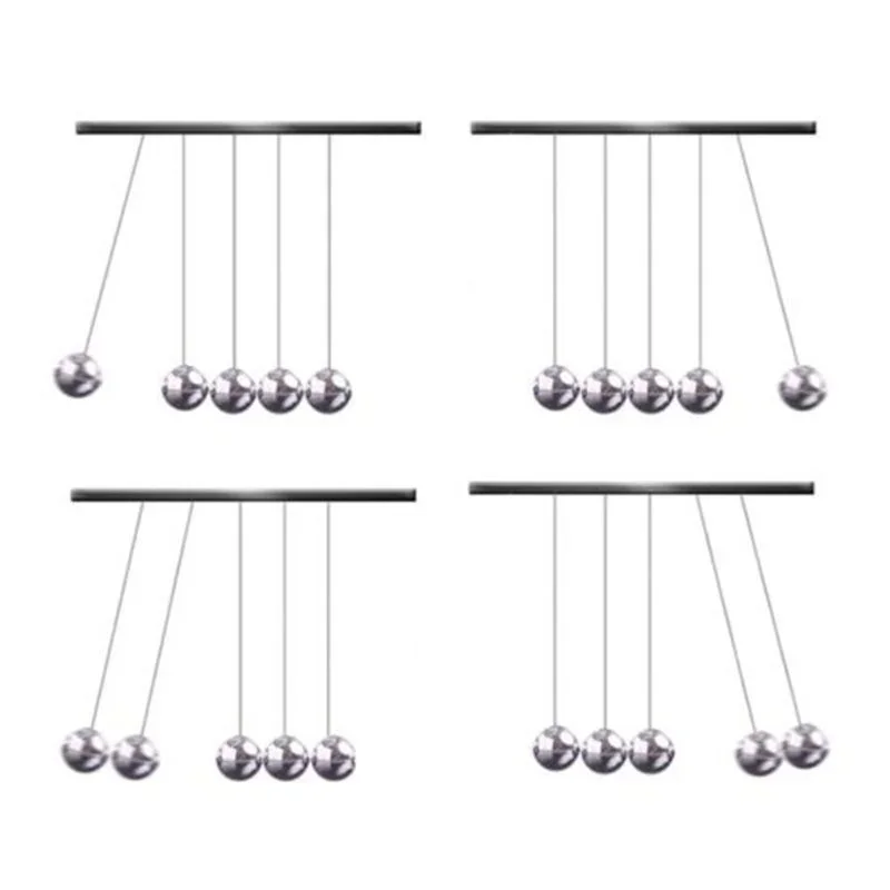 Physical Science Toy Newton Balance Pendulum Ball Collision Energy Conservation Law Ball Office Desktop Decoration Holiday Gift view 3