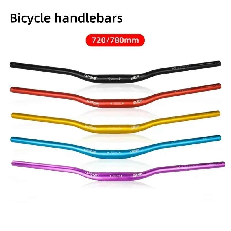 WAKE Mountain Bike Handlebar Aluminum Alloy Handlebar 720mm 780mm MTB Bicycle Handlebar Diameter 31.8mm Bicycle Accessories