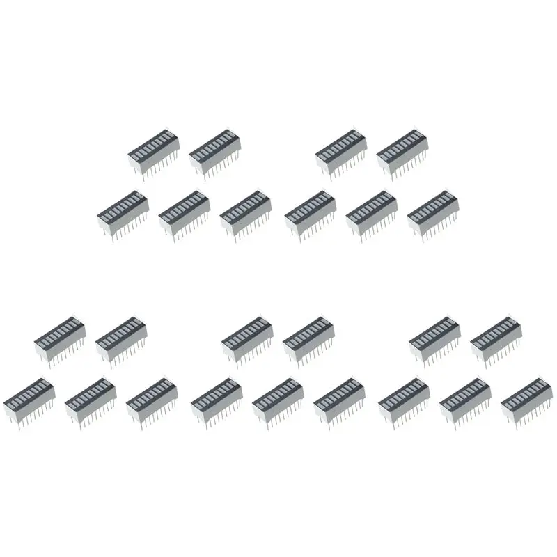 Y42A-25-Piece 10-Segment Bar Graph Shows Red Digital LED Light Bar