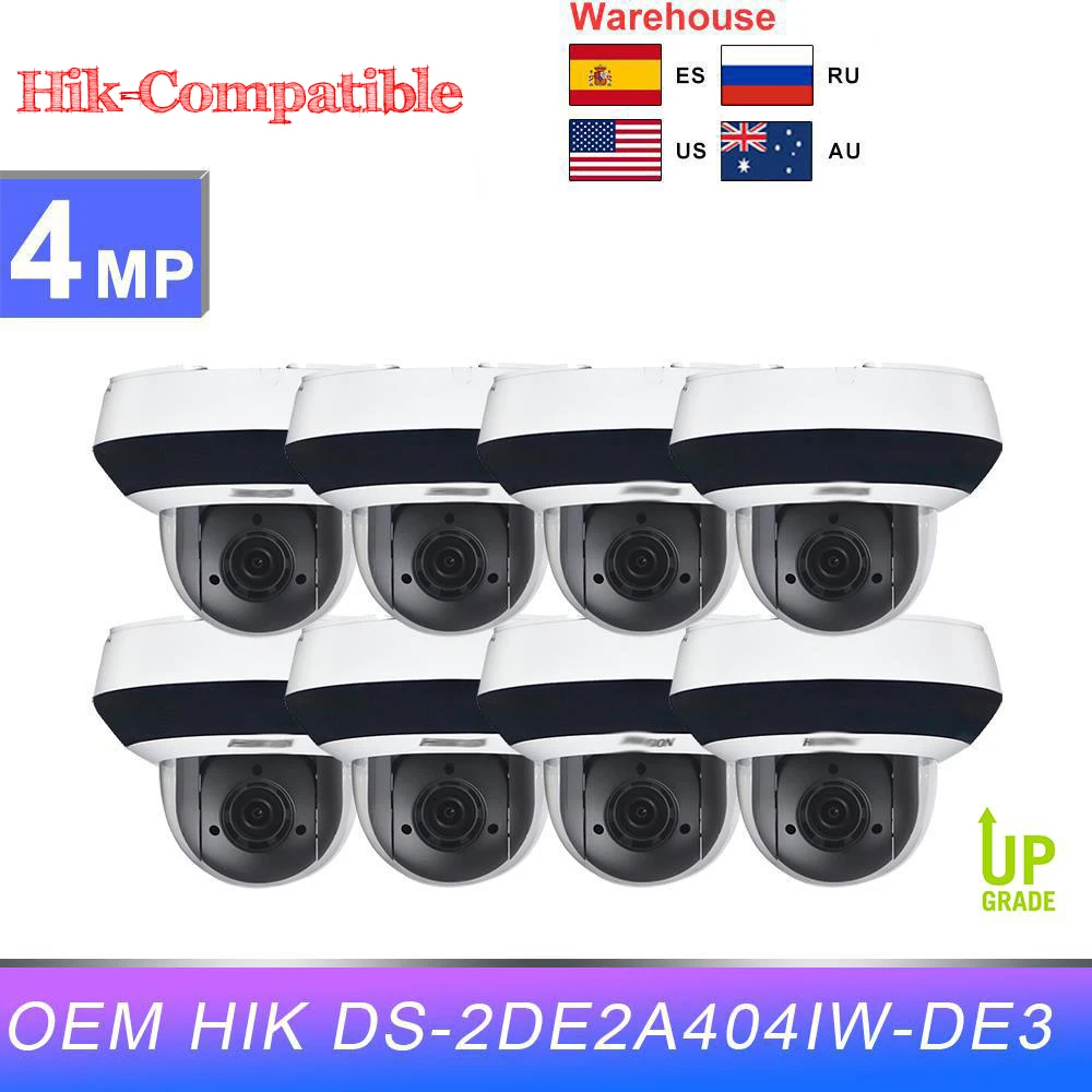 HIK OEM 4MP PTZ IP Camera replace DS-2DE2A404IW-DE3 4X Zoom PoE Built-in Mic CCTV Security Protection Surveillance Network