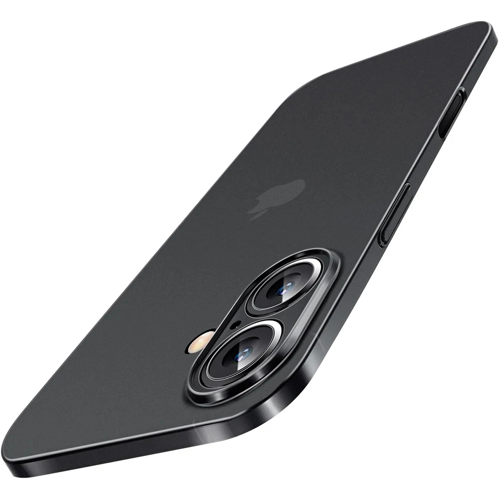 0.3mm Ultra Thin Case For iPhone 16E 16 15 14 Pro Max Plus Transparent Matte Back Hard Cover Frosted Anti-Fingerprints PP Shell