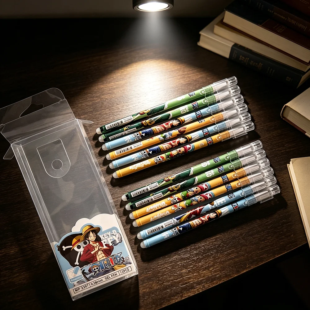 

12pcs One Piece Magic Erasable Gel Pens Set Blue Ink 0.38mm Fine Point Neutral Student Office School Supplies Birthday Gift