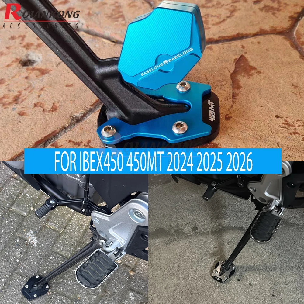

For CFMOTO CF 450 MT 450MT MT450 Ibex450 2024 2025 2026 Motorcycle Accessories Kickstand Side Stand Extension Pad Enlarger Plate