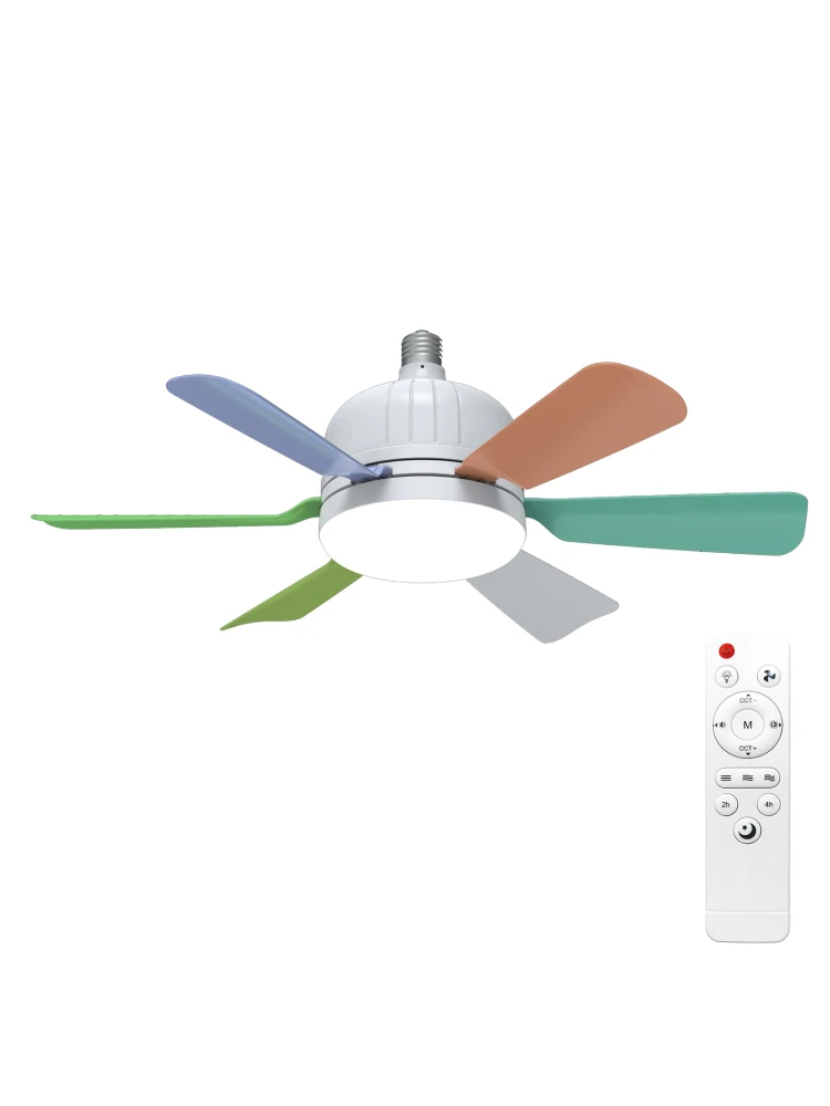 

Бесшумный съемный вентилятор с шестью лопастями, телефон с регулируемой цветовой температурой 3000K-6500K и дистанционным управлением для дома