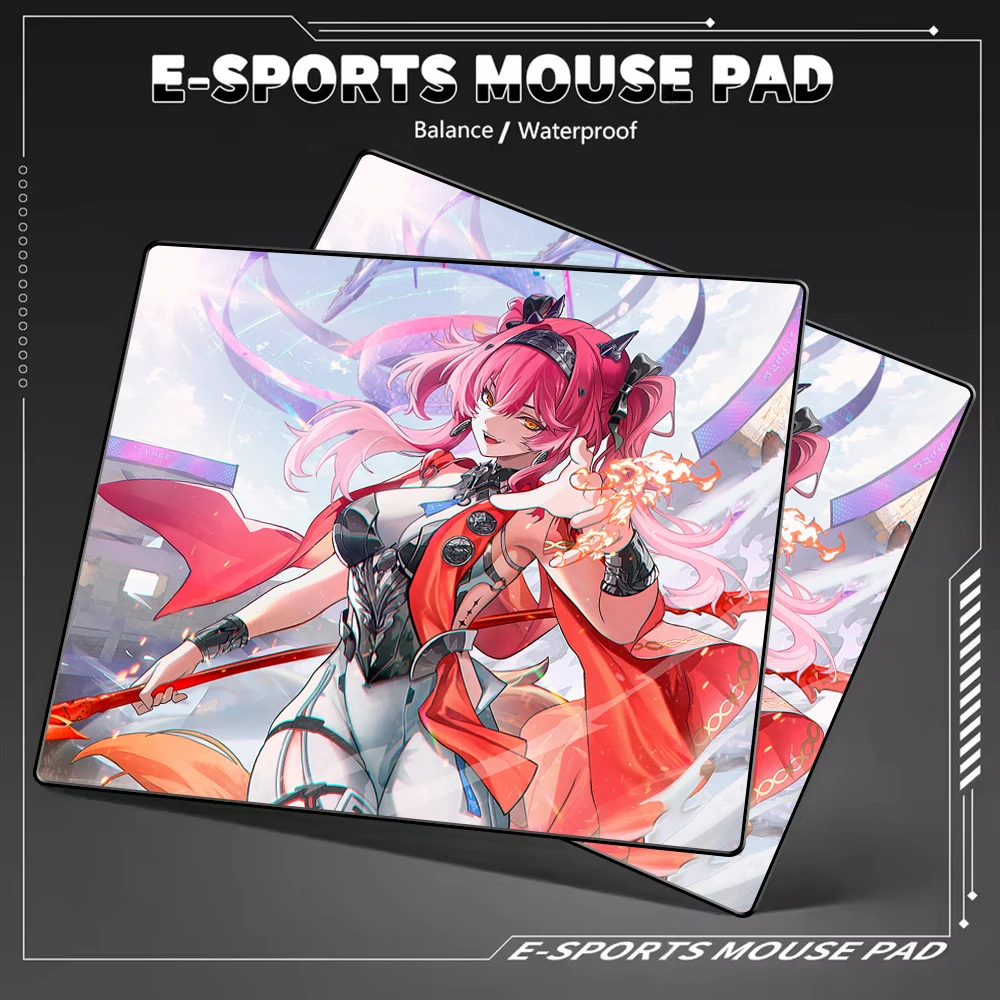 

Wuthering Waves Lupa Gaming Mouse Pad Anime Balance Rubber Mouse Mat 45*40cm E-Sports Mousepad FPS Gamer Professional Desk Mat