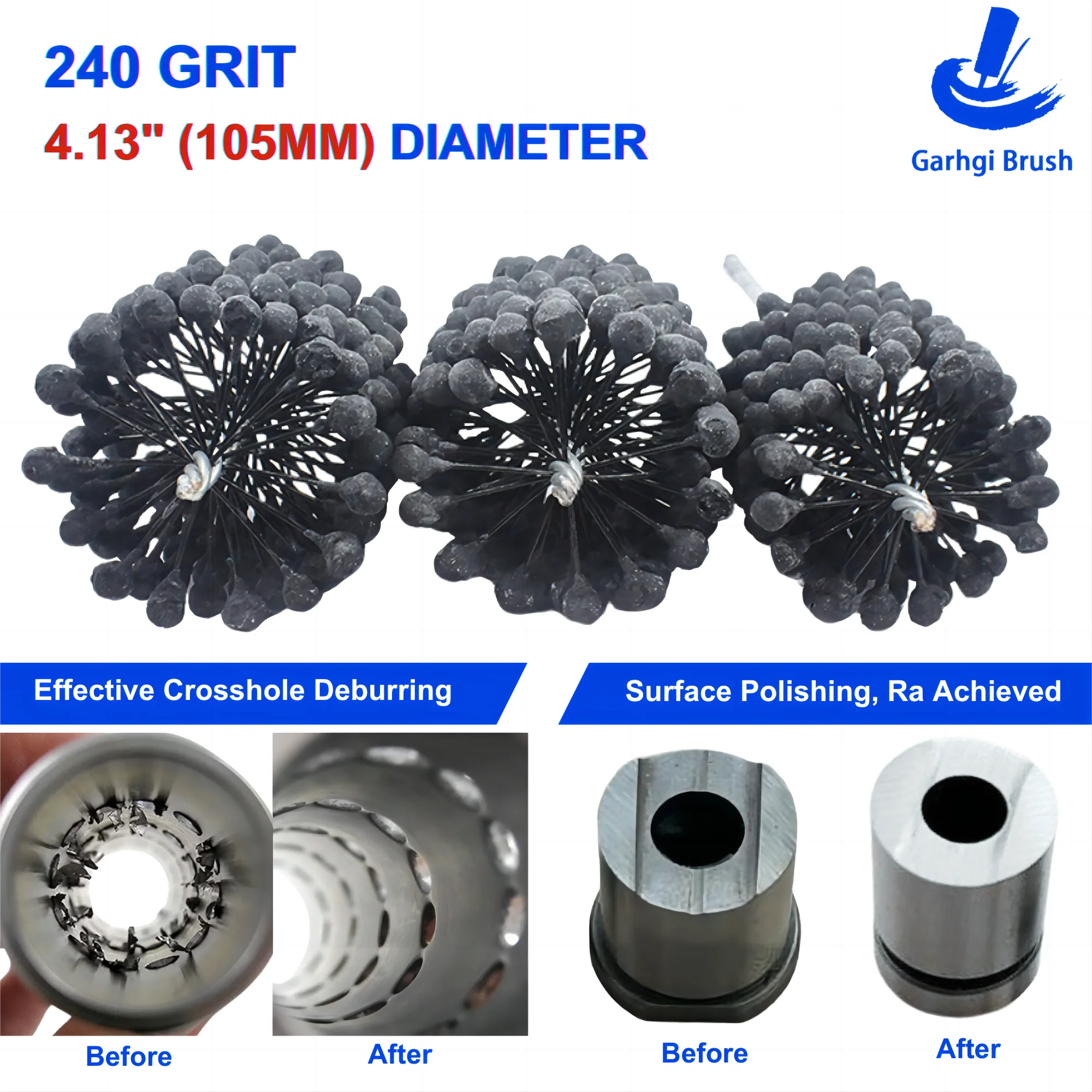 240Grit Ball Hone Cylinder Brushes Flexible Bore Gauge Honing Tool Engine Camshaft Motorcycle Car Grinding Deburring Metal Steel