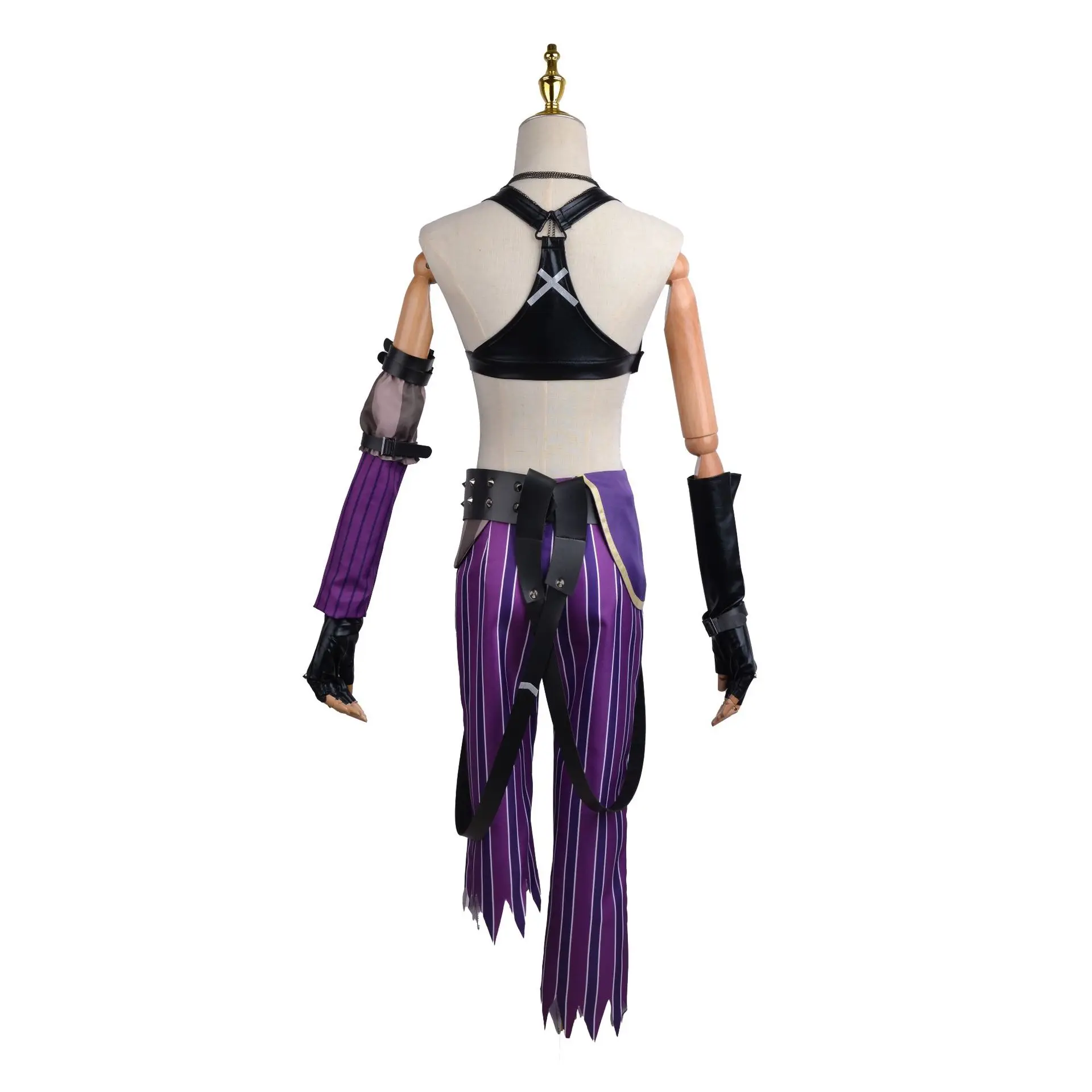 Vestido de Cosplay de League Of Legends LOL Jinx para mujer y niña, juego de rol Sexy para Halloween, peluca, accesorios, ropa, traje completo