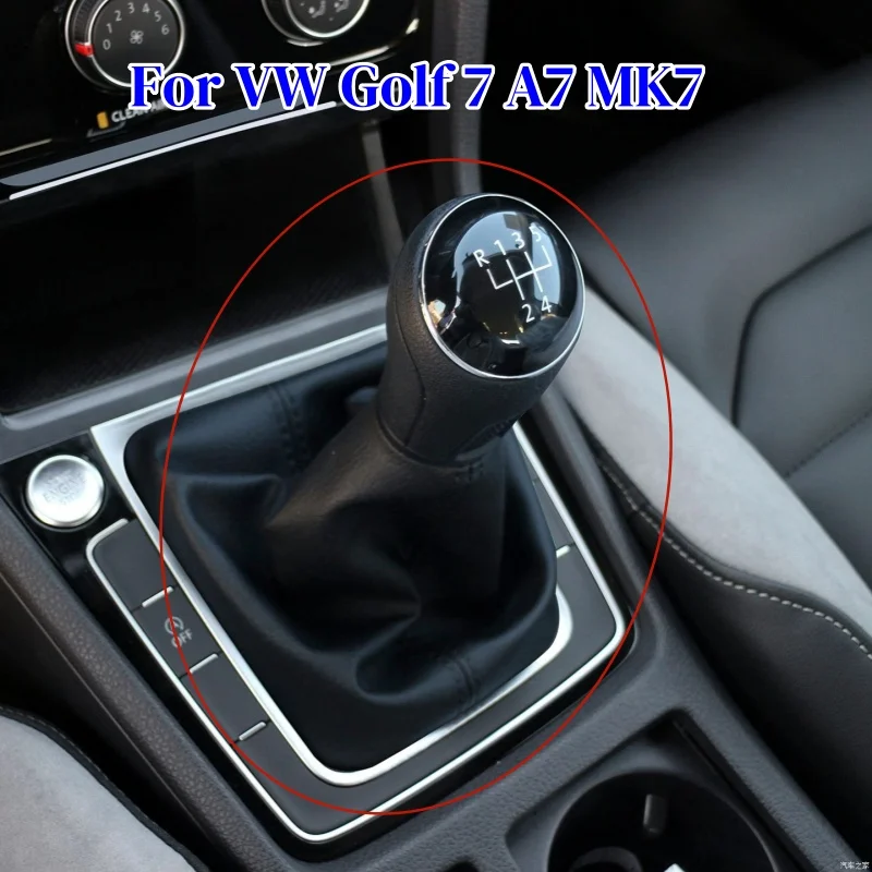 

5/6-скоростная ручная автомобильная ручка переключения передач, замена для VW Golf 7 A7 MK7 GTI GTD 2013-2018, кожаный рычаг переключения передач