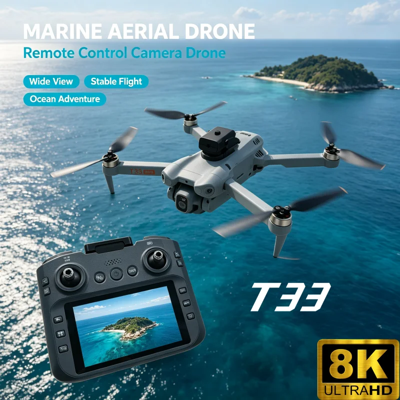 2026 New T33 Drone HD Dual Camera Screen Control No Phone Needed One-Key Takeoff/Return Wi-Fi App USB Charging Drop-Resistant
