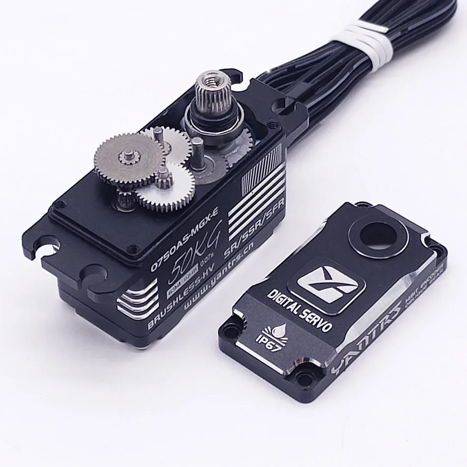 SkyDElYANTRS 0750AS 50kg Brushless Waterproof 14bit Magnetic Sensor 7.4v High Speed Oblique Steel Gears Low Profile Servo RC Cra