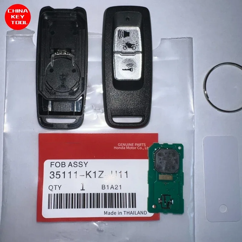 1PCS Genuine Remote Key 35111-K1Z-U11 For Honda PCX160 Forza, NSS350 2021-2023 Motorcycle Key 433.92MHZ ID47Chip