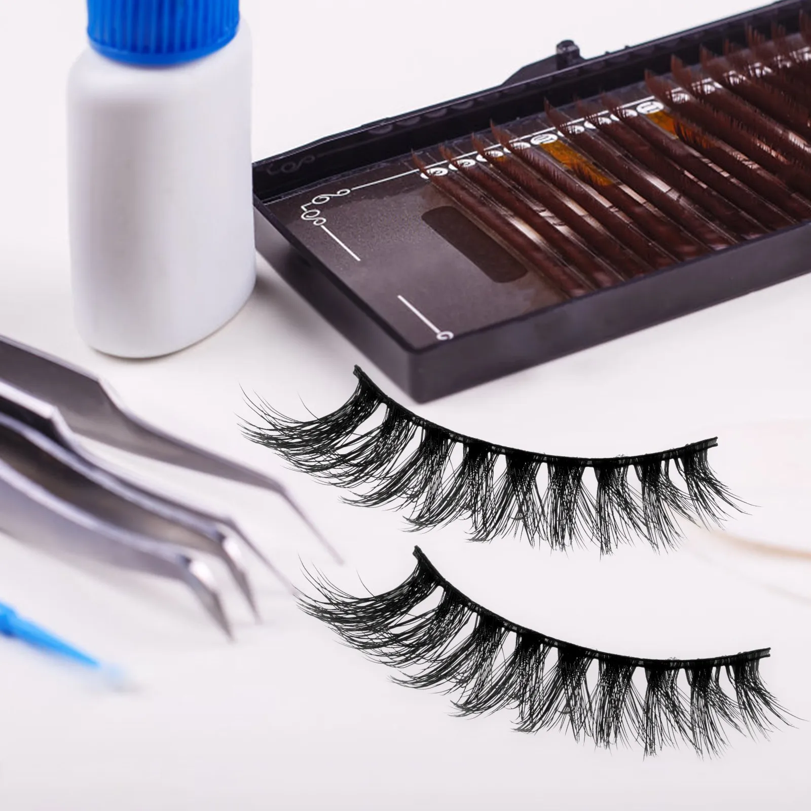 

3D накладные ресницы черные, легкие, густые, длинные, из фиброволокна, для женского макияжа, искусственные ресницы