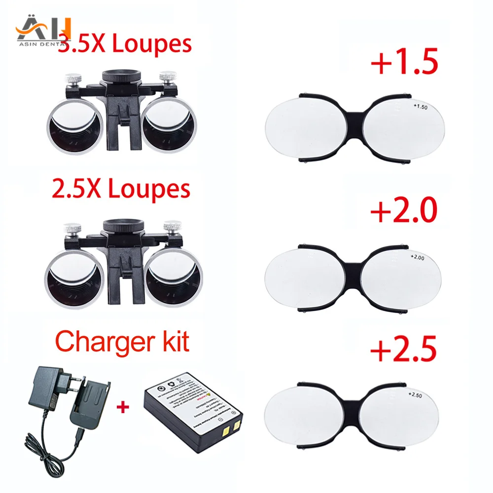 

2.5X 3.5X Loupes Accessory for Dental LED Head Light Lamp Loupes Dentists Lab Equipment