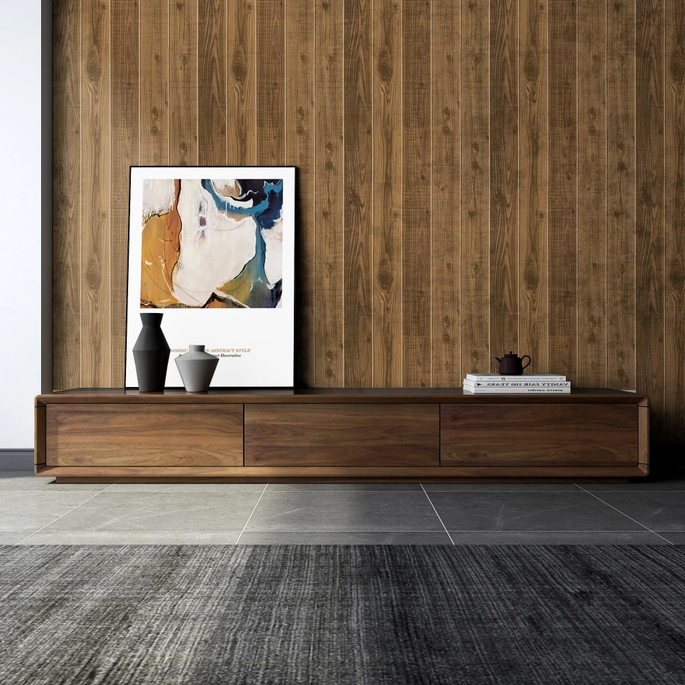 1 قطعة لوح خشب بني عتيق قابل للتقشير واللصق ورق حائط ذاتي اللصق قابل للإزالة لخزانة ديكور تجديد ذاتي الصنع