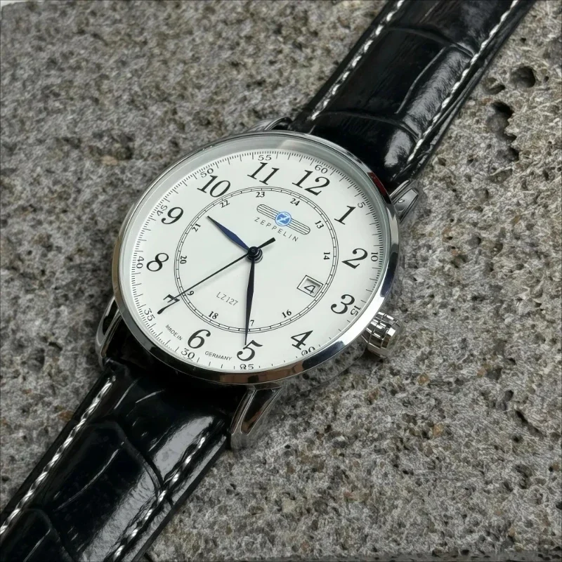 Zeppelin minimalist classic men's watch, business leather watch, suitable for dates, gifts, daily wear, precise timing