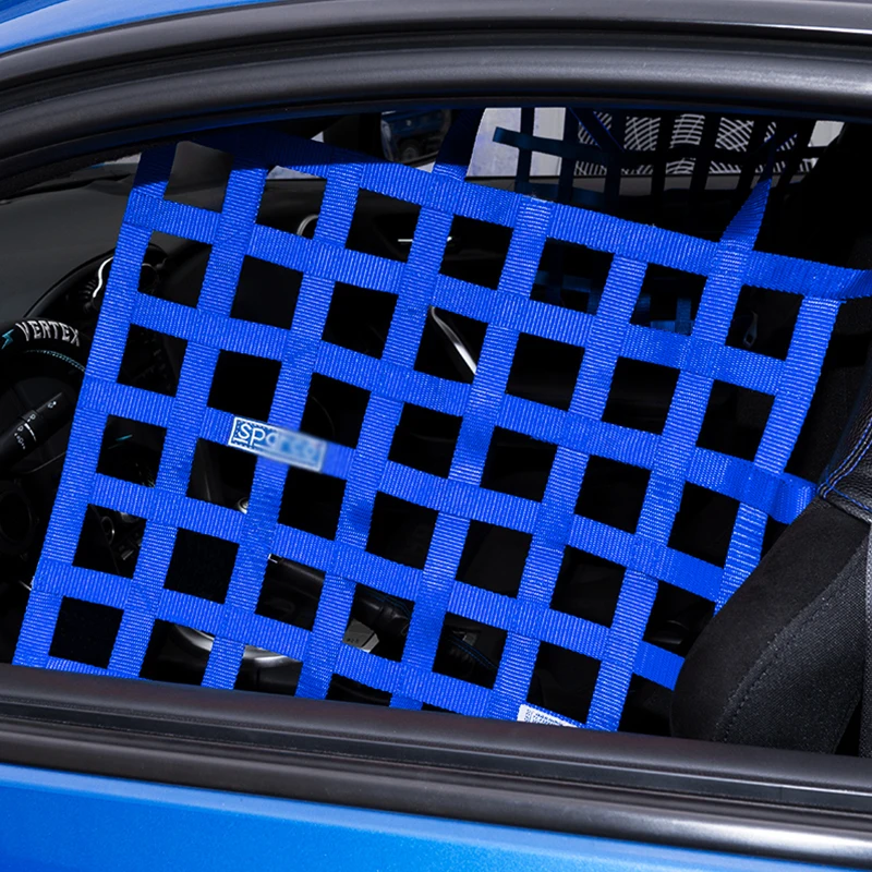 1PCS Universal Nylon Car Window Net Racing Rally Safety Equipment Window Protect Belts Safety Interior Accessories for sparco