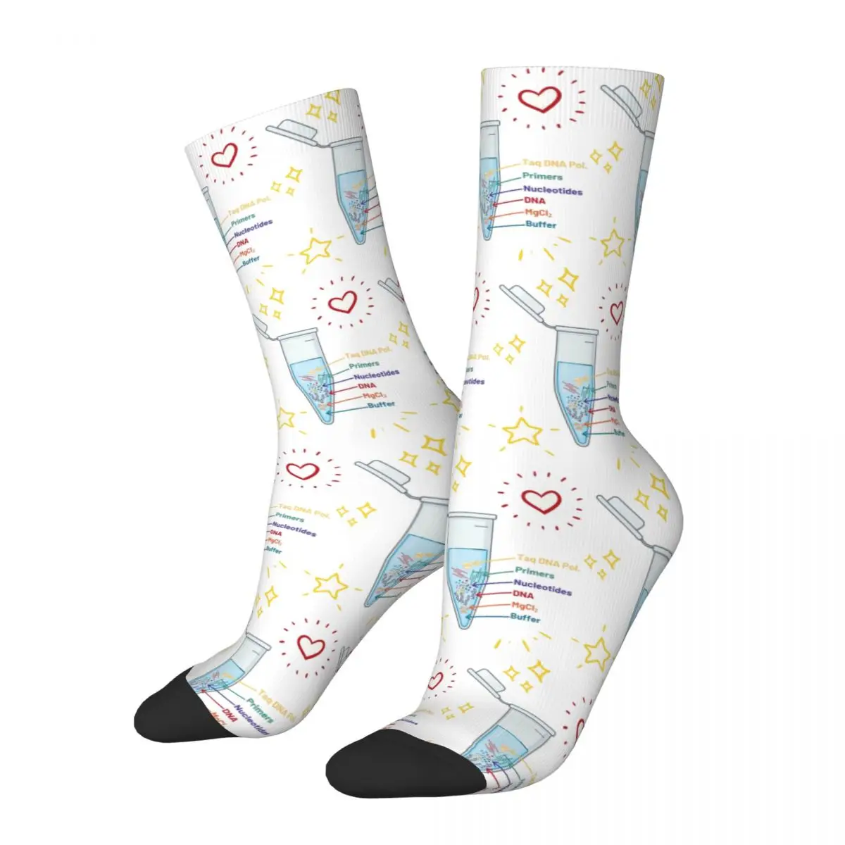 

Steps Chemicals Biology Science Pipette Tubes Socks Sweat Absorbing Stockings All Season Long Socks for Unisex Birthday Presen