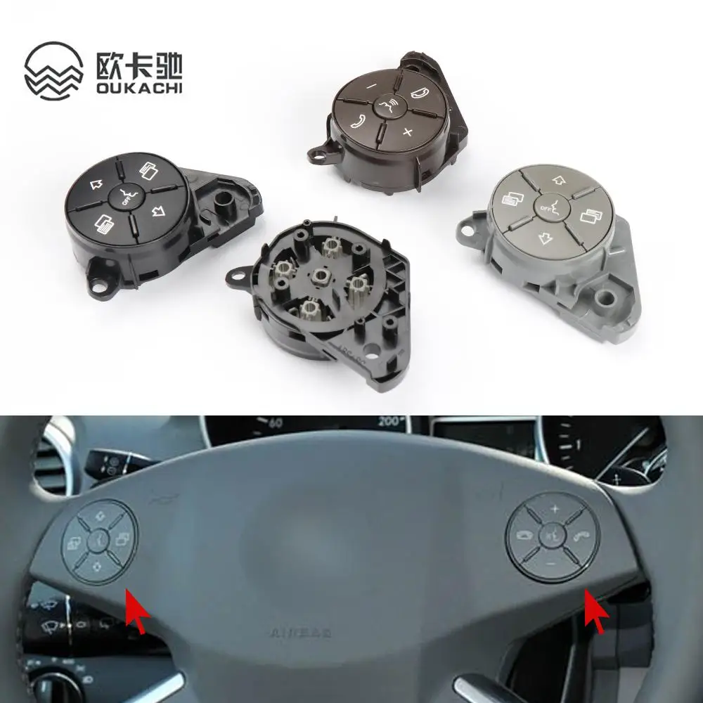 Car Multi-function Steering Wheel Buttons Kit Switch Control Keys For Mercedes Benz W164 X164 W251 ML GL R Class