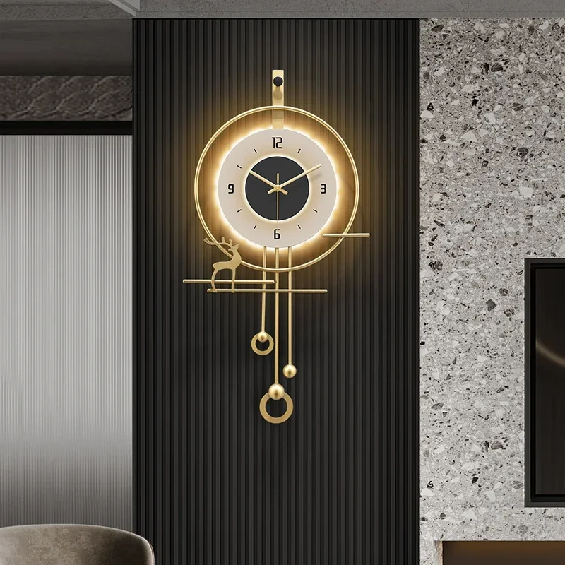 Luxury Living Room Wall Clocks Vintage Interior Bedrooms Fashion Wall Clocks Minimalist Fashion Orologio Da Parete Decoration