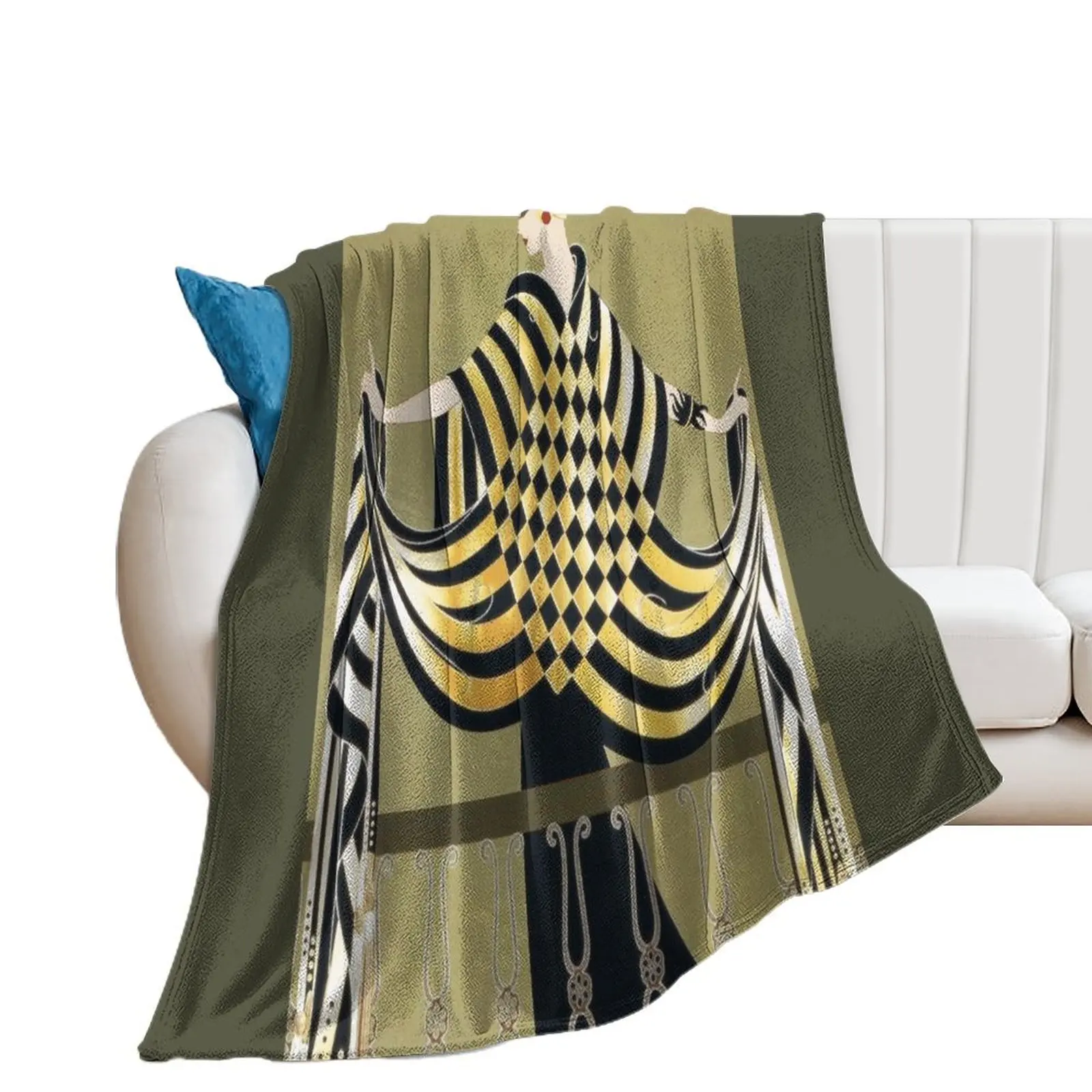 LADY OF THE CHESS Art Deco Beauty Fashion Throw Blanket Luxury Throw Heavy Cute Blankets