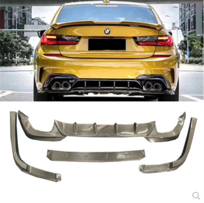 

High Quality Carbon Fiber Car Rear Trunk Lip Splitters Bumper Diffuser Protector Cover For BMW 3 Series G20/G28 2020 2021 2022