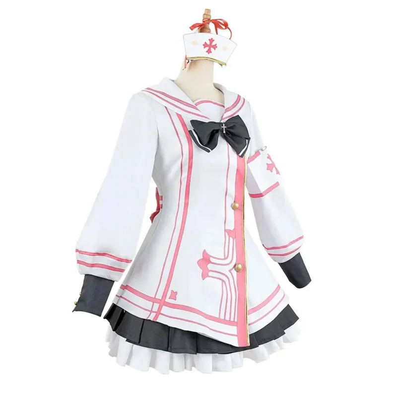 Game Blue Archive Cos Serina Cosplay Women Nurse Uniform Outfit Serina Cos Wig Halloween Costume Sets