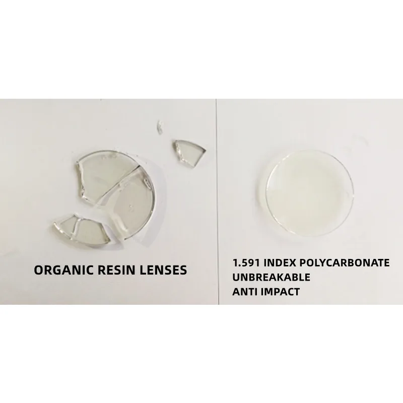 1.591 Polycarbonate Unbreakable Prescription Progressive Lenses Free Form Multi Focal Anti Impact / Scratch /Reflection