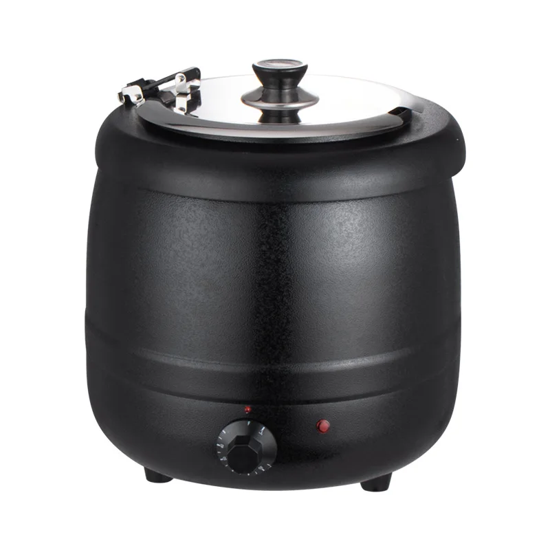 Commercial Electric Soup Warmer 10L Stainless Steel Drum Hot Holding Pot For Buffet Restaurant