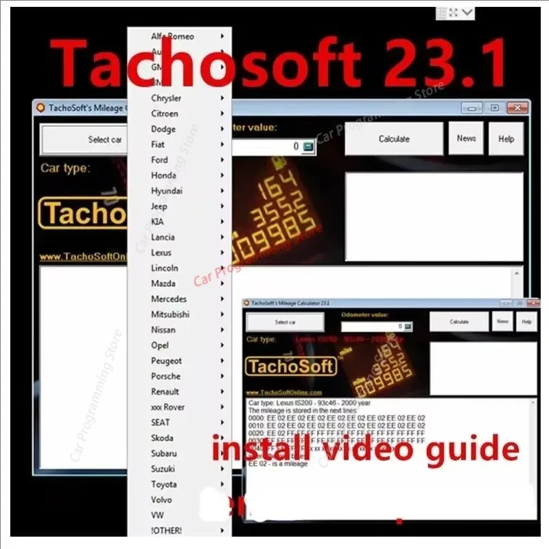 TachoSoft Mileage Calculator 23.1 TachoSoft Mileage Counter Calculation Software V23.1 With License Digital Odometer Calculators