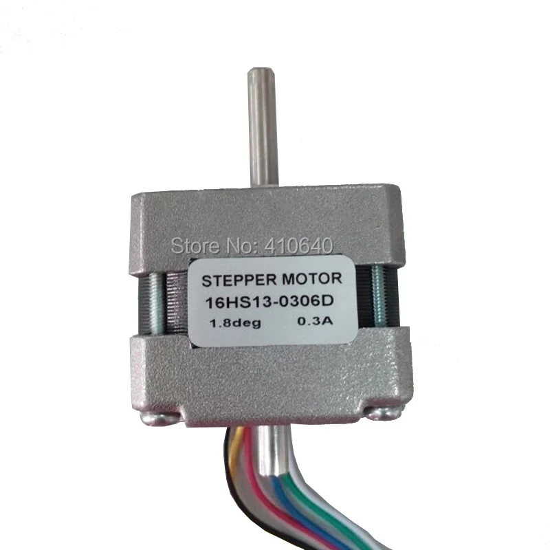 

Double Shaft FREE SHIPPING stepper motor 16HS13-0306D L 34 mm Torque 1300 g.cm Nema16 with 1.8 deg 0.3 A