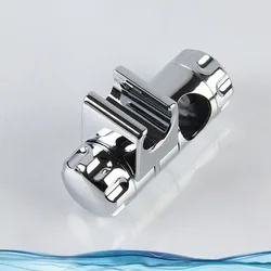 1PC Chrome Shower Rail Head Slider Holders Adjustable 22-25mm Bracket For Slide Bar Adjustable Chrome Plated Bathroom Pipe
