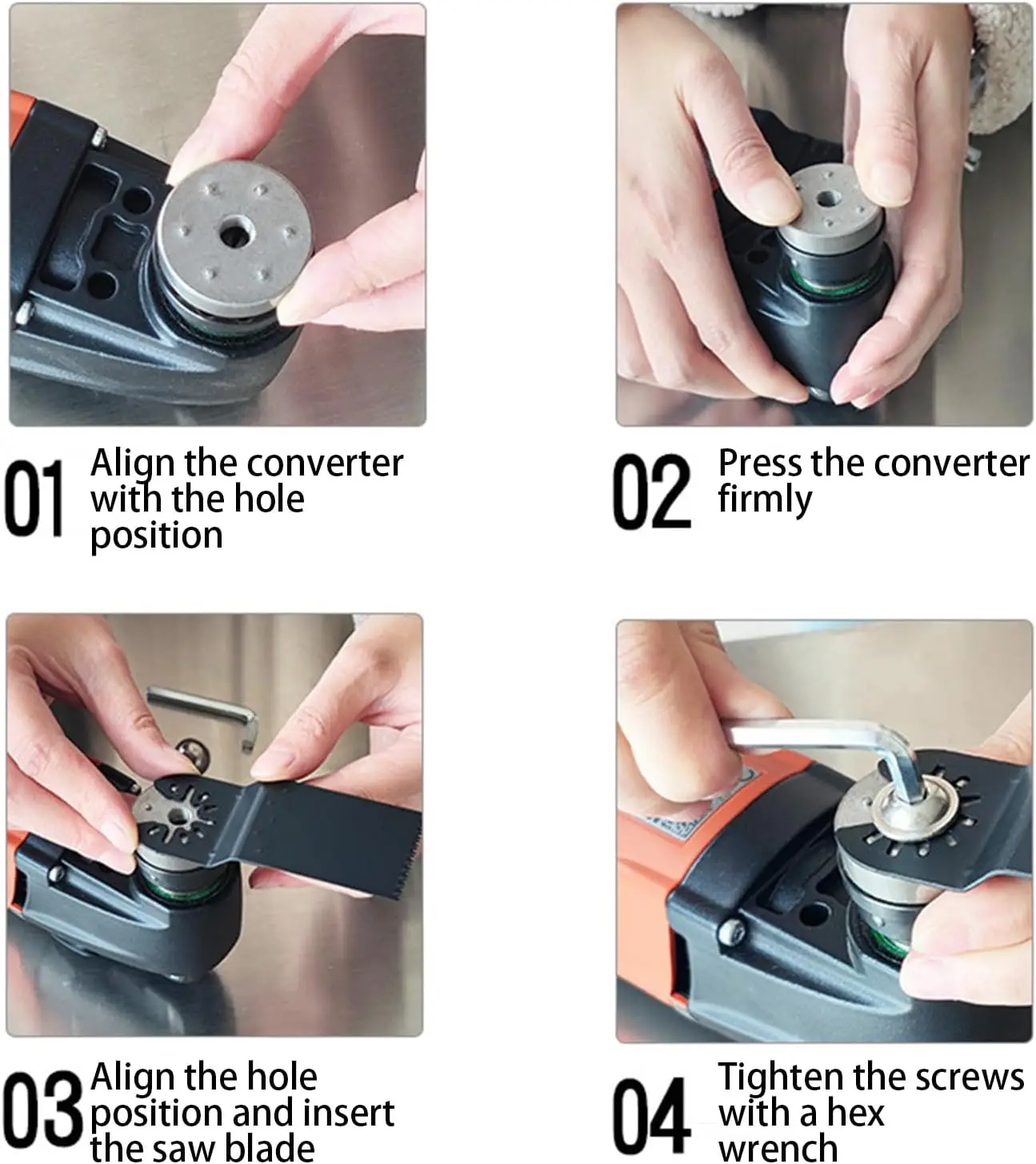 Oscillating Saw Adapter 33mm, Oscillating Multitool Accessories Interface Adapter Converter for Starlock Oscillating Saw Blades