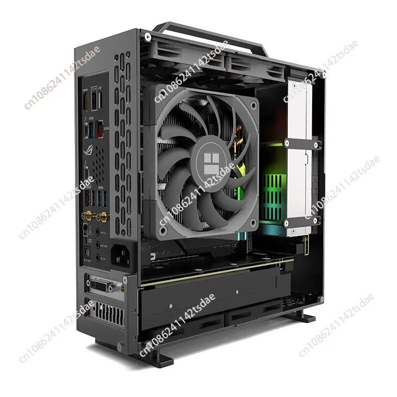 A24-V5 5L Mini ITX Case Small Form Factor Desktop Chassis with Dual Slot & 1U Single Output Power Supply