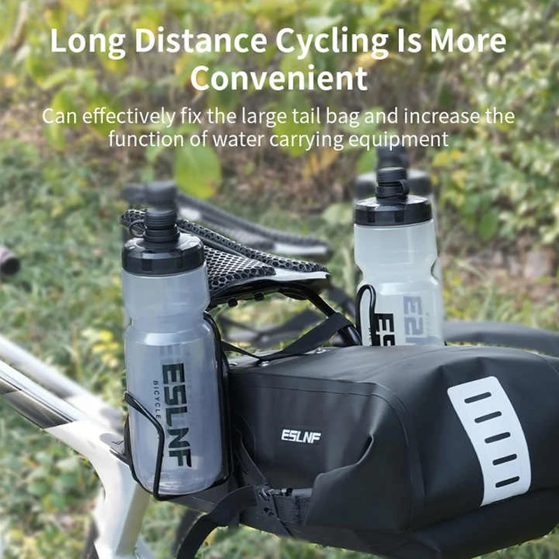 Waterproof Bike Saddle Extension Mount Stable Aluminum Alloy Saddle Bag Stabilizer Multifunctional Water Bottle Bracket Bike Acc