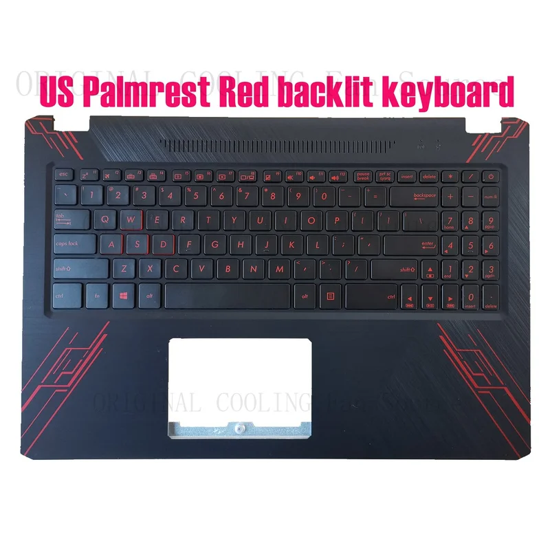 R+  US Palmrest Red backlit keyboard for Asus FX570Z/FX570ZD/FX570U/FX570UD/FX570D