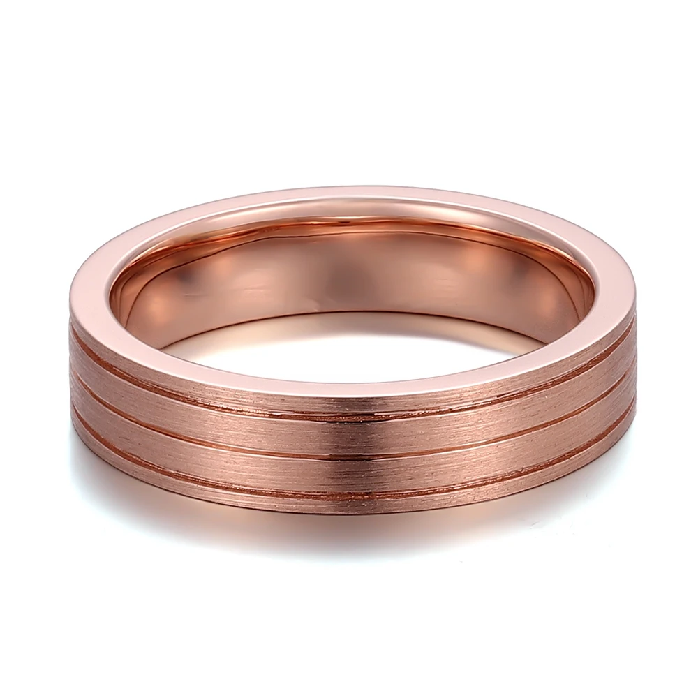 Provence 14K Solid Gold Wedding Band for Men Brushed Promise Rings for Man DIY Custom Ring Men's Anniversary Rings