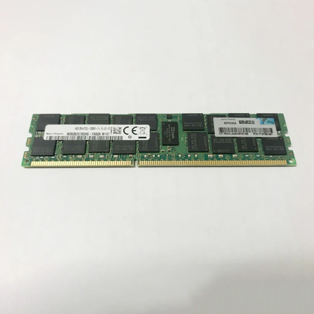 1PCS 713985-B21 715284-001 713756-081 16GB DDR3 1600 2RX4 PC3L-12800R ECC REG Server Memory