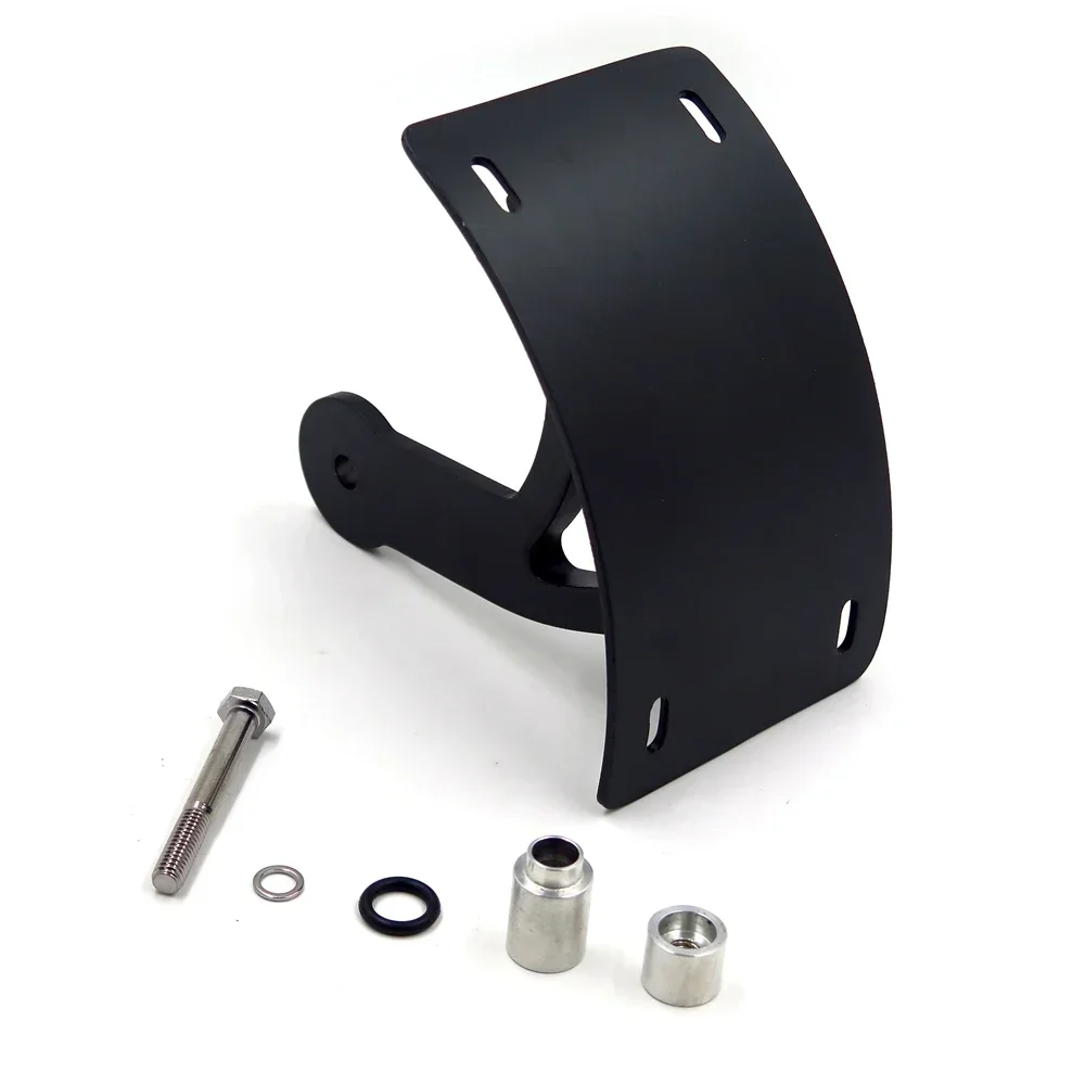 Porta targhetta con staffa targa per montaggio curvo verticale per moto nero per Suzuki Boulevard 2006-2013